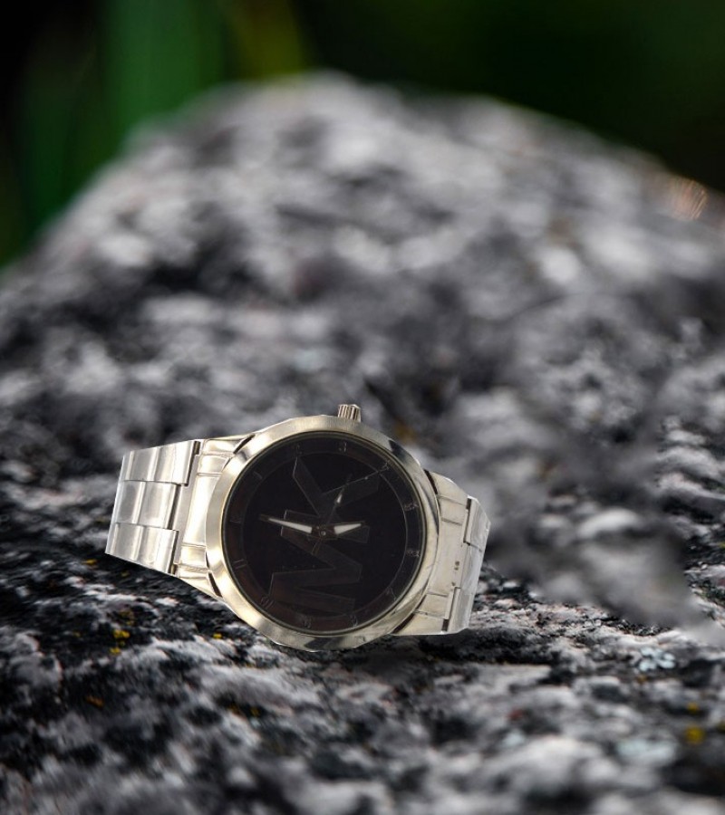 Black Dial MK Watch For Men