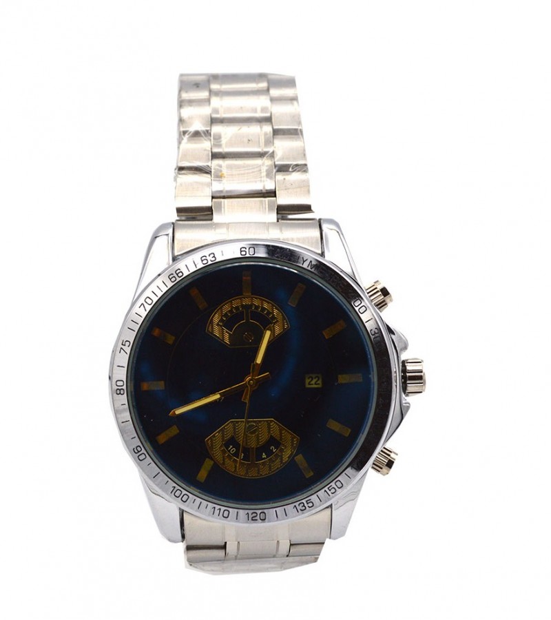 Black Dial Thachymeter Watch For Men