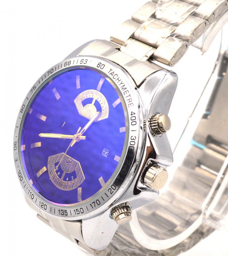 Black Dial Thachymeter Watch For Men
