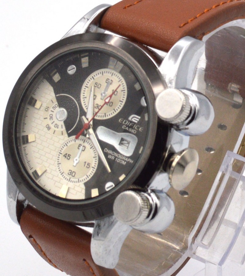 Black & Golden Strap Watch