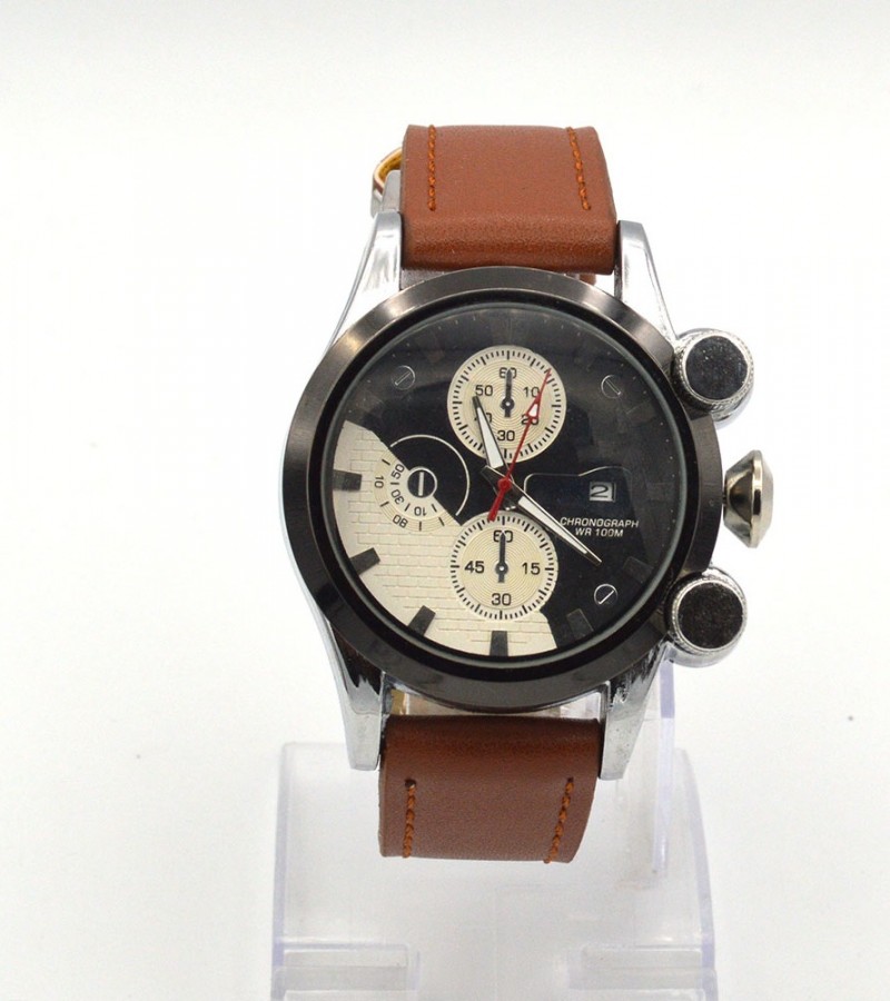 Black & Golden Strap Watch