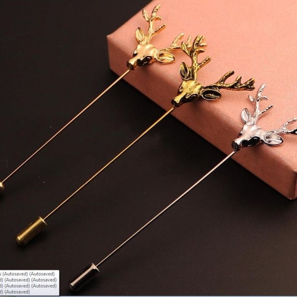 Deer Pin Brooch For Unisex