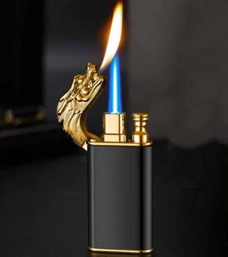 Magic dual flame dragon lighter