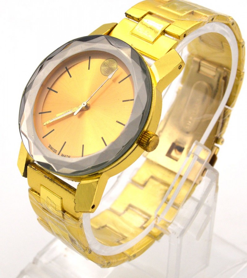 Elegant Golden Dial Watch For Men