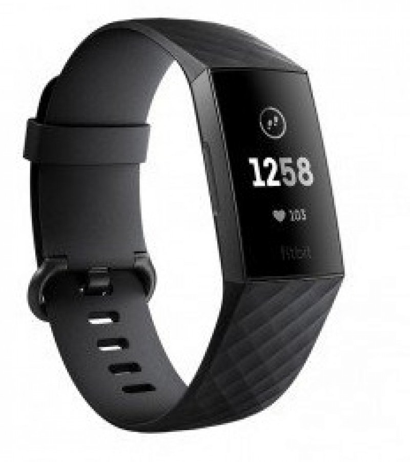 Fitbit Charge 3 Smart Watch - Black Aluminum Tracker