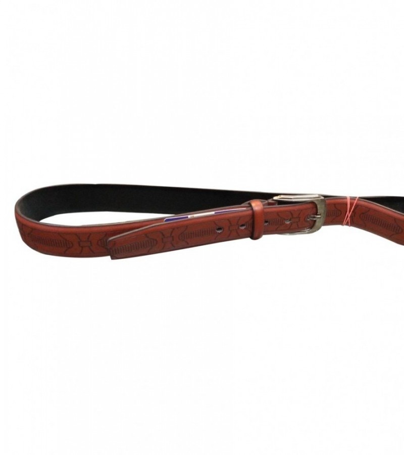 High Quality Brown Patent Leather Belt For Men