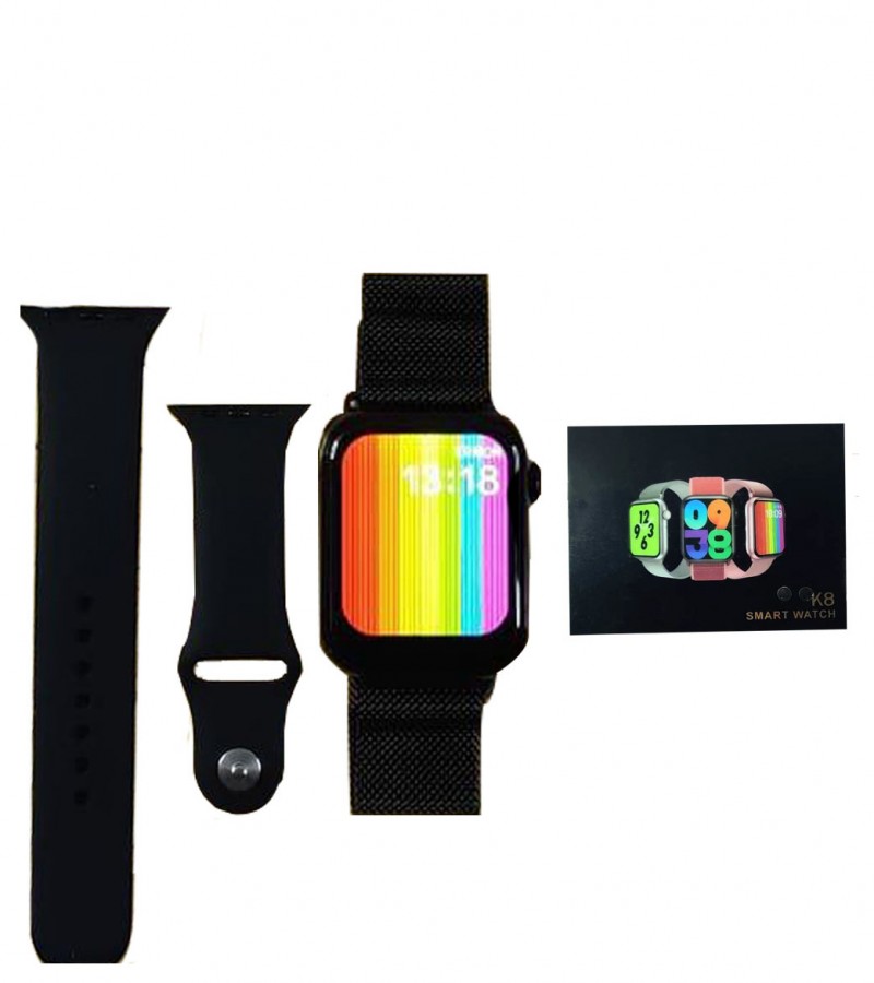 K8 Smart Watch 1.78 Series 6 Full Screen With Rotating Key Heart Rate Monitor Fitness Tracker