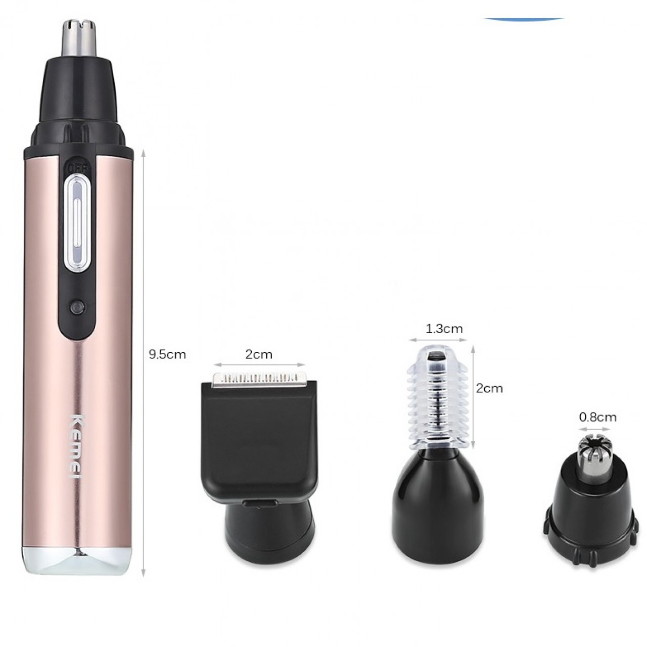 Kemei KM-6661 3 In 1 Hygienic Clipper For Nose & Trimmer For Hair & Beard