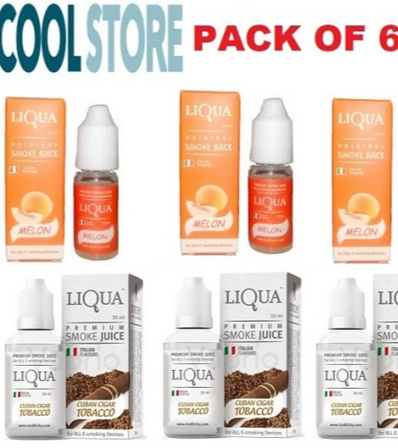 Liqua  Flavor / Cloud E Liquid Juice Oil Vape Shisha Pen Refill PACK OF 6