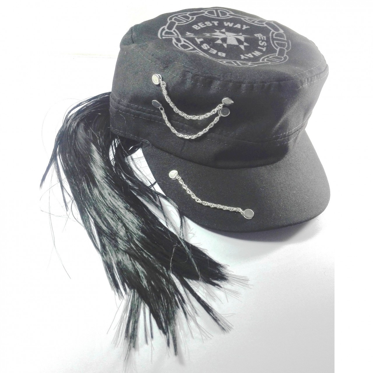 Long Hair Rockstar Fashion Cap