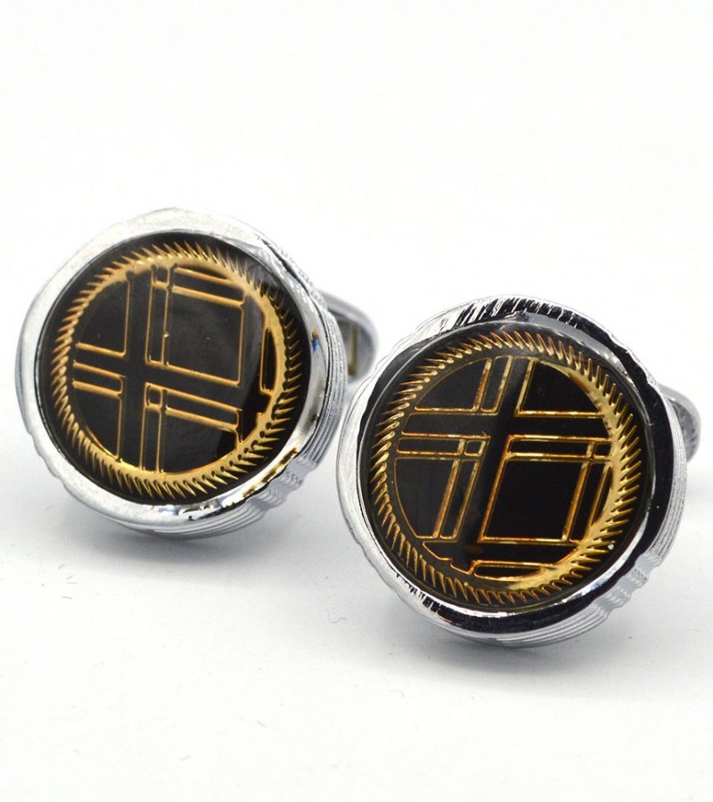 New Look Black Stone Cufflinks  MC1578