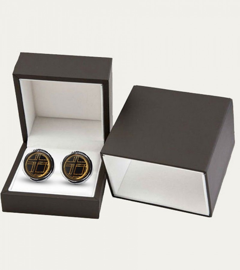 New Look Black Stone Cufflinks  MC1578