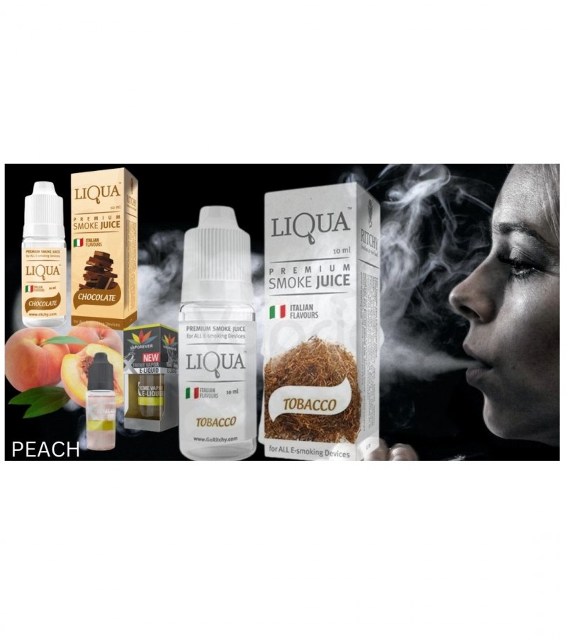 PACK OF 3(CHOCLATE TOBACCO PEACH) E-Liquid Vape Juice 10ml