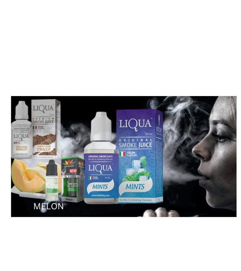 PACK OF 3(MINT,CIGAR,MELON) E-Liquid Vape Juice 10ml