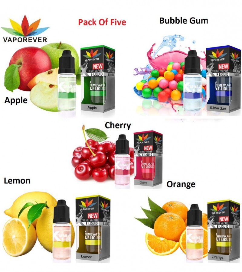 (Pack Of 5)NEW HOT Vaporever E-Liquid Vape Juice 10ml