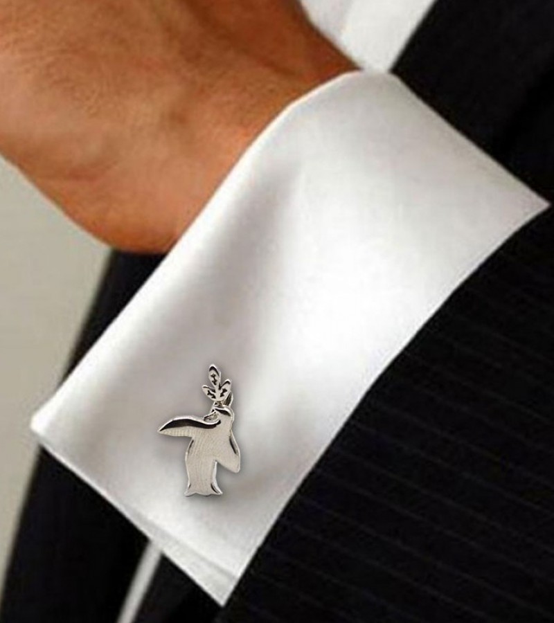Penguin Shape Cufflink   MC1609