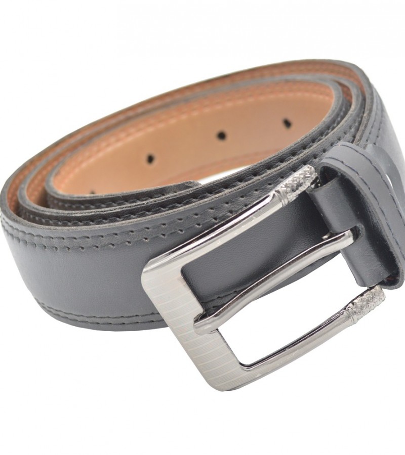 Plain Black Belt for Men  MB1594
