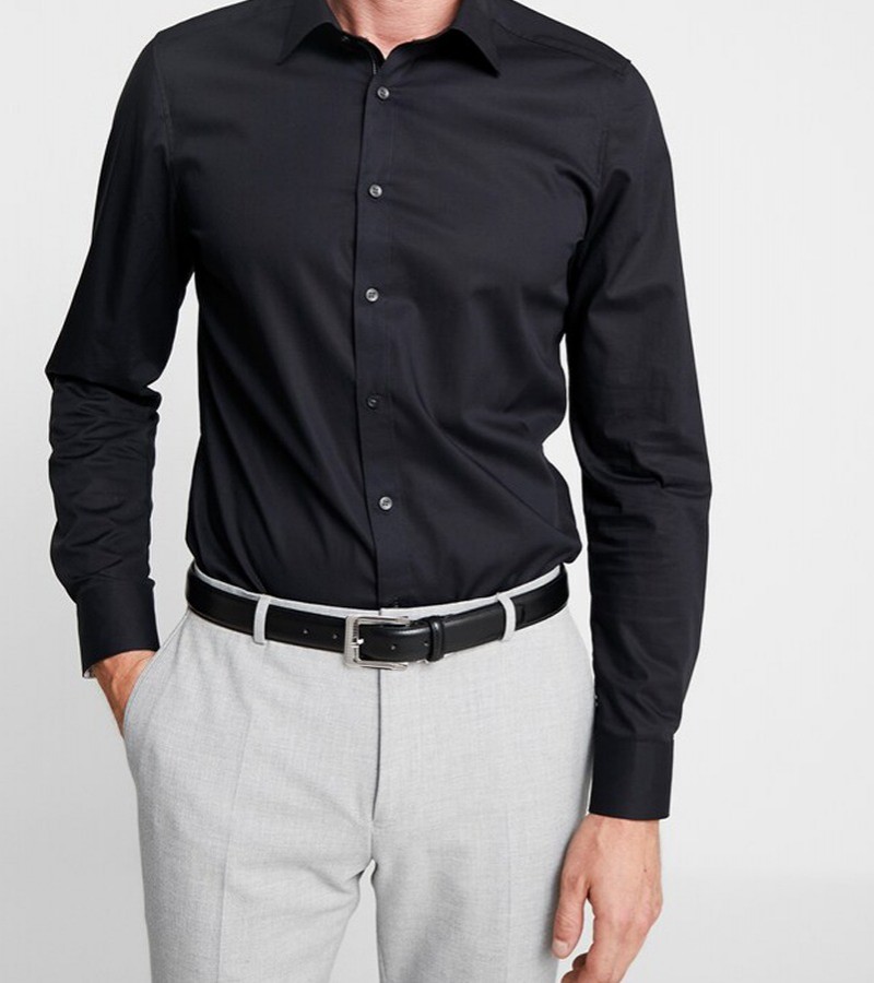 Plain Black Belt for Men  MB1594