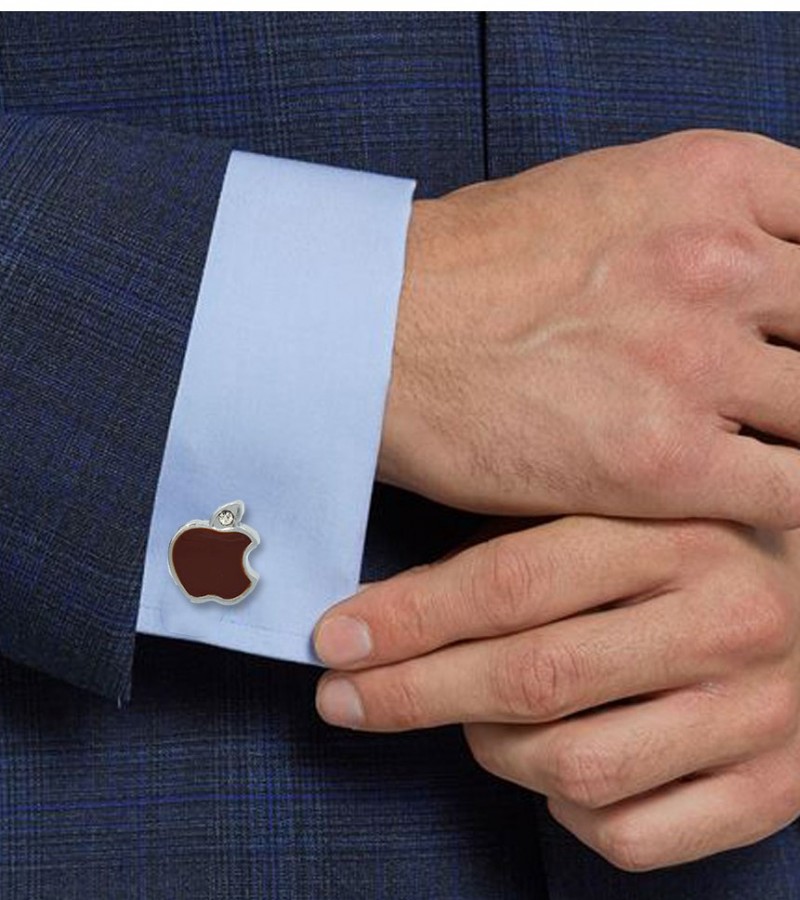 Red Apple Logo Cufflinks  MC1695