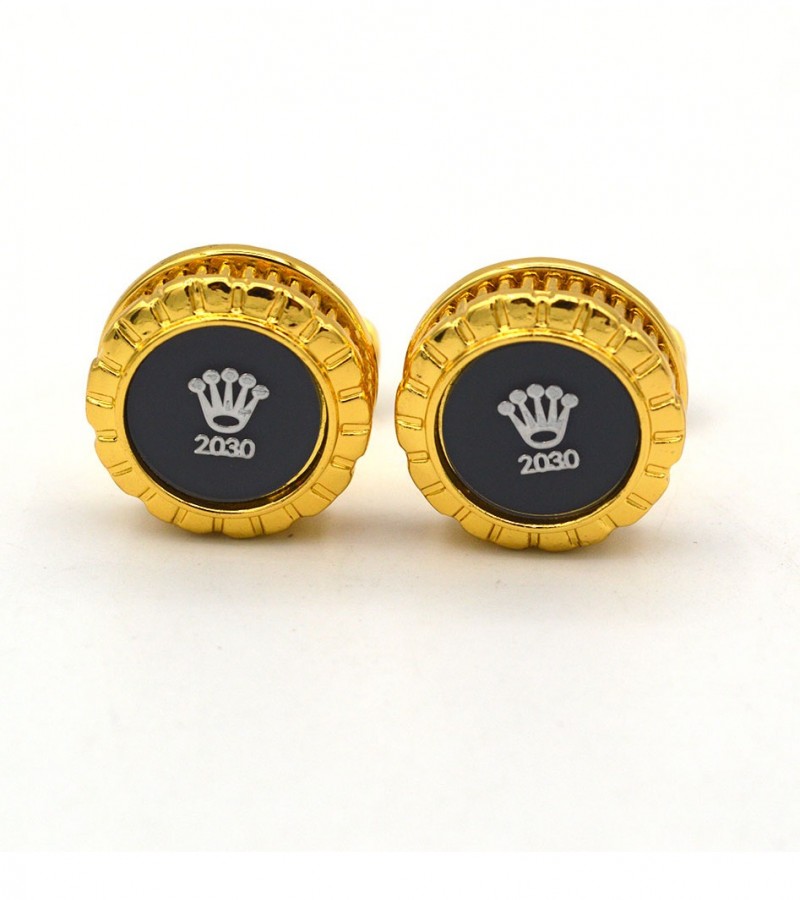 Round Golden Rolex Cufflinks  MC1684