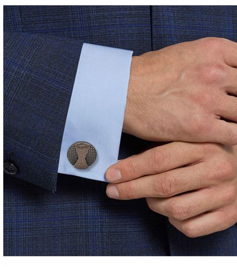 Round Pink Cufflinks   MC1681
