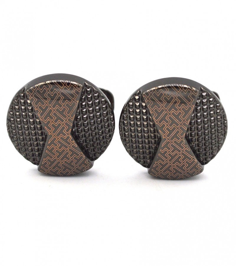 Round Pink Cufflinks   MC1681
