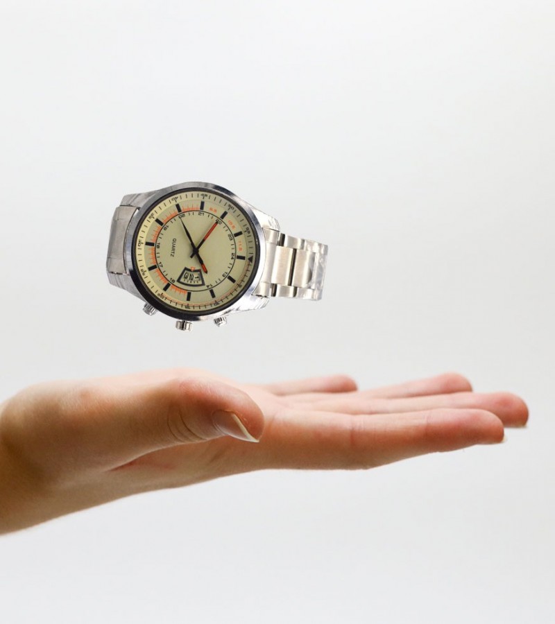 Simple White Dial Watch For Men