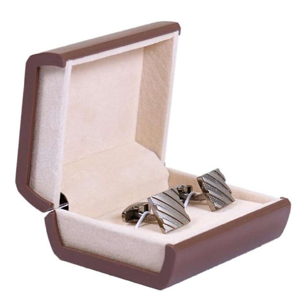 Stainless Steel Cufflinks For Men - Silver