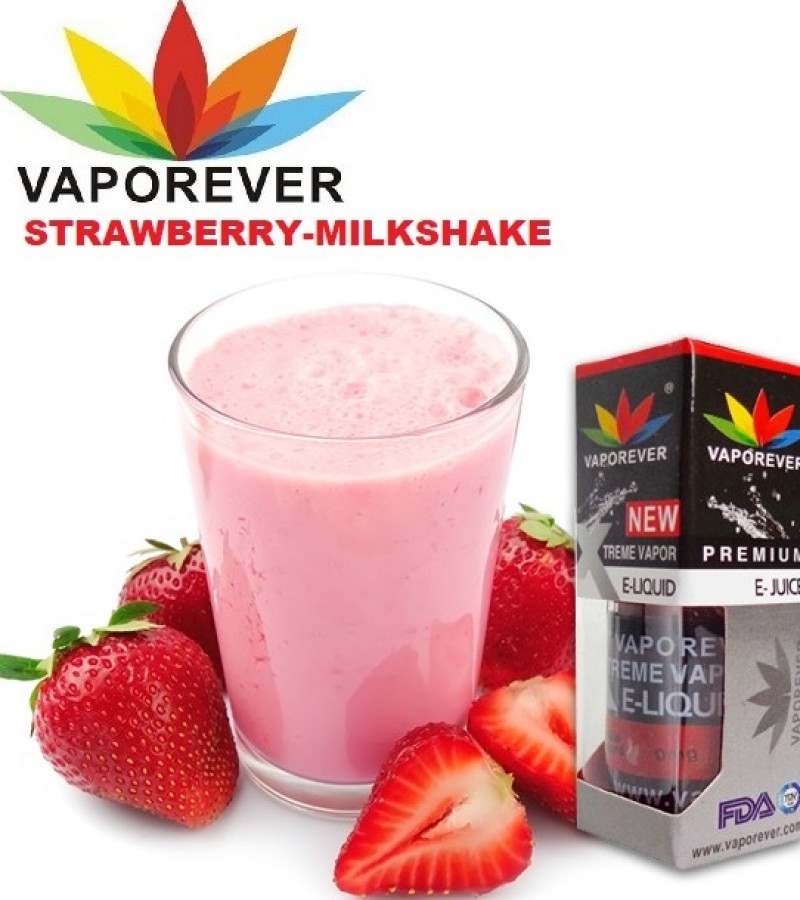 (STRAWBERRY MILK SHAKE) Vaporever E-Liquid Vape Juice 10ml in 0mg, Nicotine Vapor