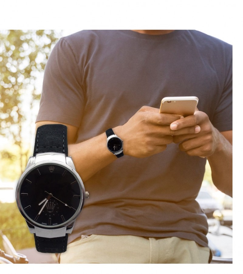 Stylish Black Strap Watch  MW1865
