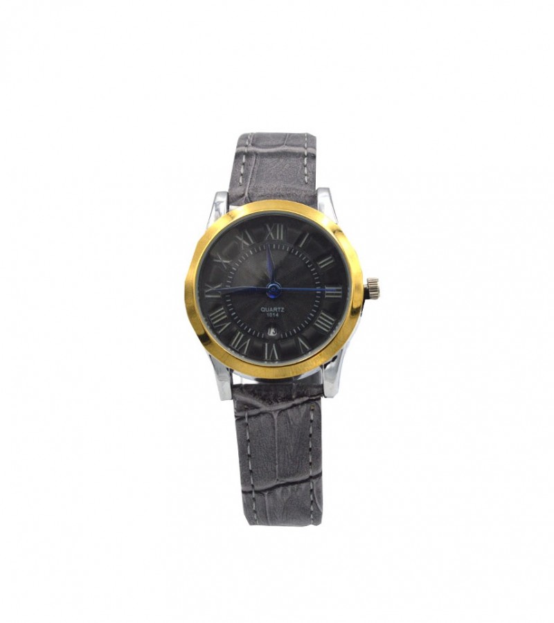 Stylish Black & White Dial Watch