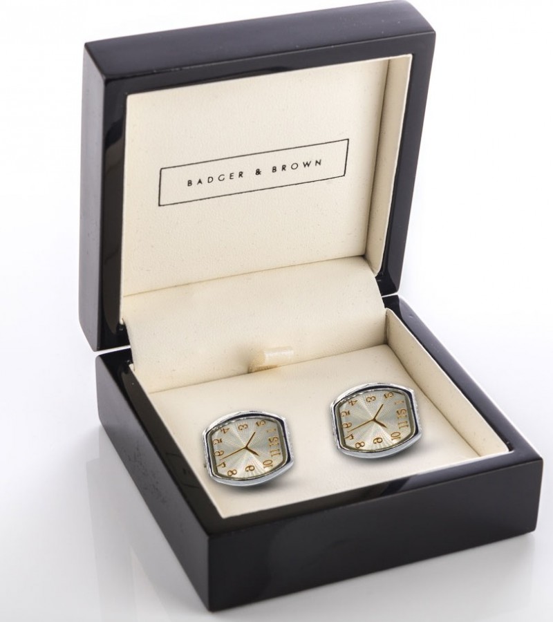 Stylish Clock Style Cufflinks MC1579