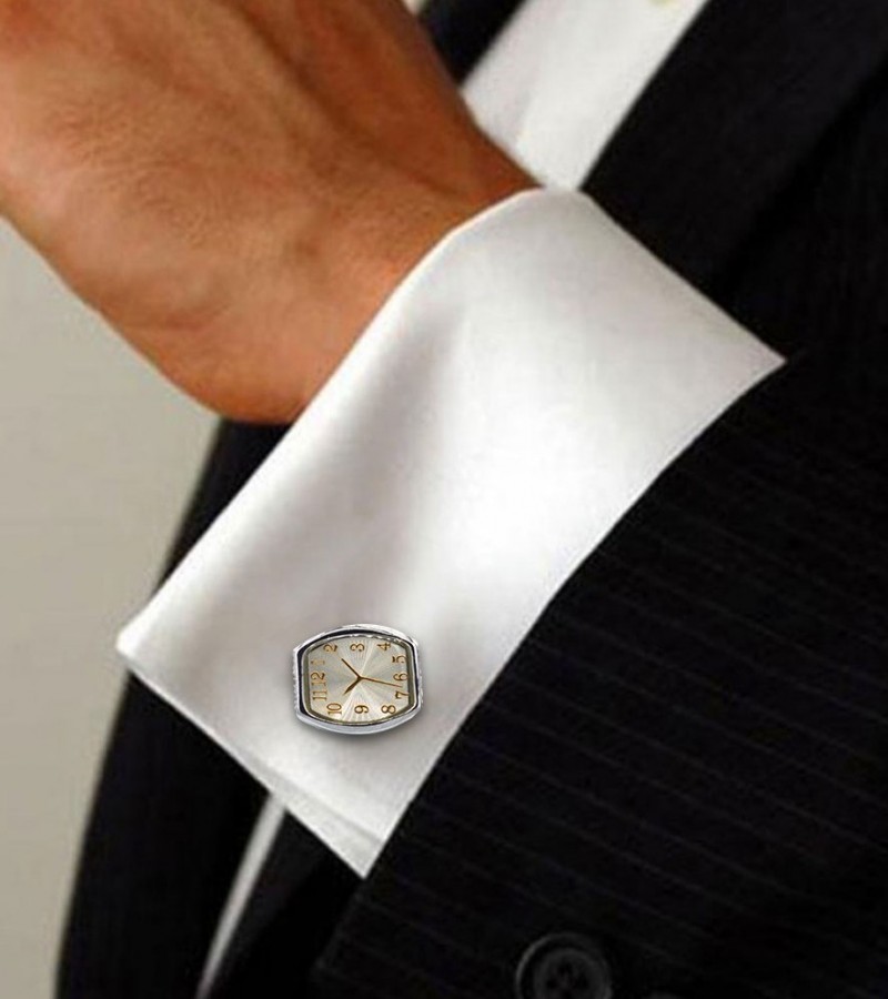 Stylish Clock Style Cufflinks MC1579
