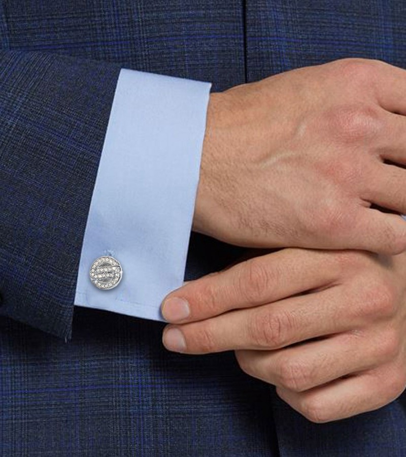 Stylish Crystal Cufflinks(MC1562)
