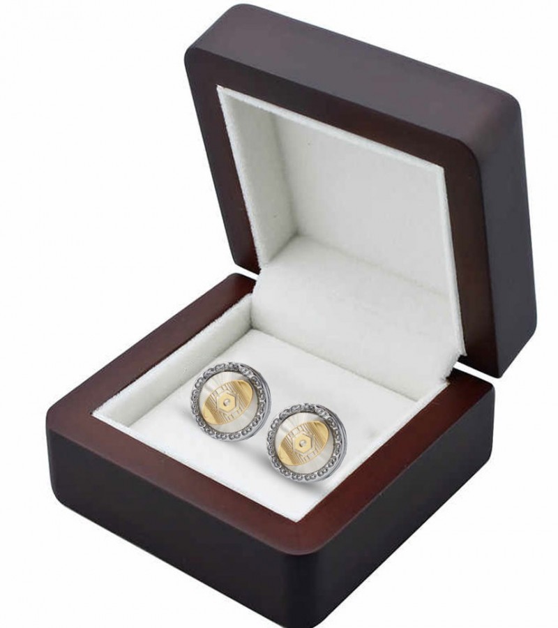 Stylish Yellow Stone Cufflinks  MC1574