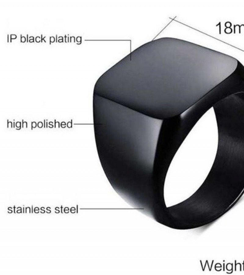 Titanium Signet Rings