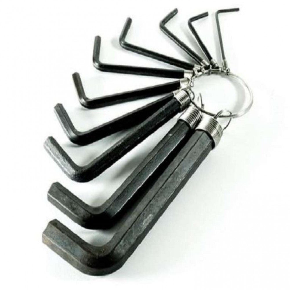 traders Hex Key Tool Set - Black - 10Pc