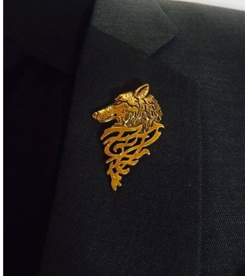 Wolf Head Brooch