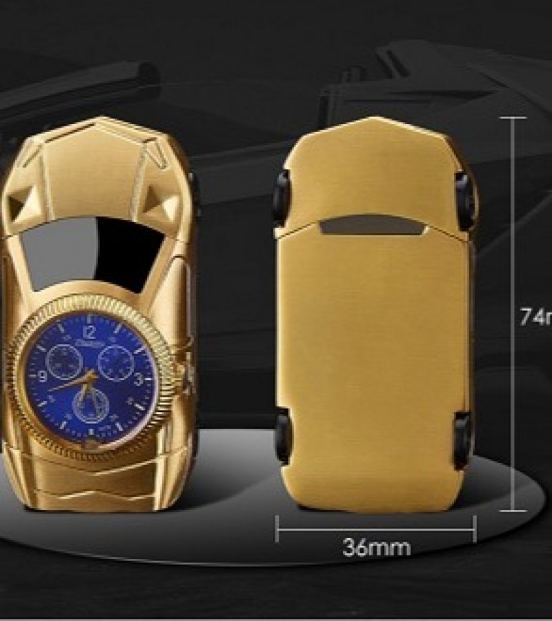 Car Shape Watch Gas Lighters Jet Torch /Turbo Lighter Gadgets for Men