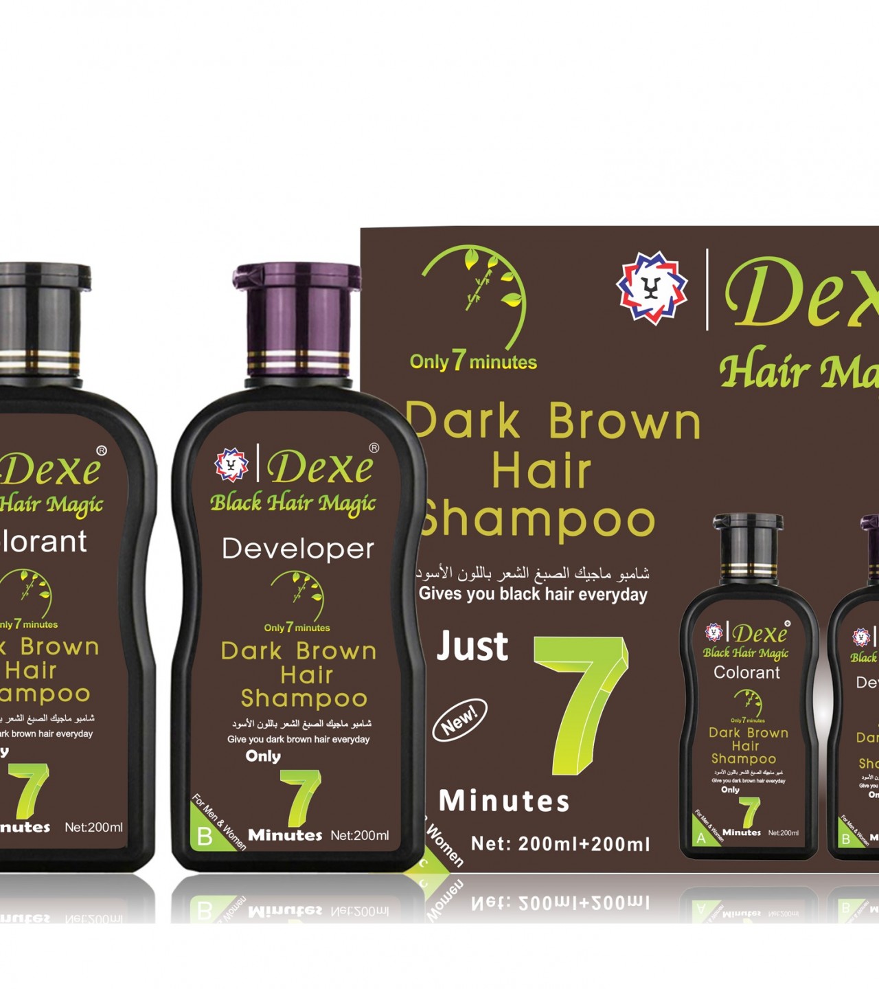 Dexe Dark Brown Hair Magic Shampoo 200ml
