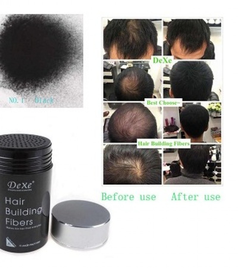 Dexe Hair Building Fiber Black - Hair Fiber black Thickening Fiber for Women and Men