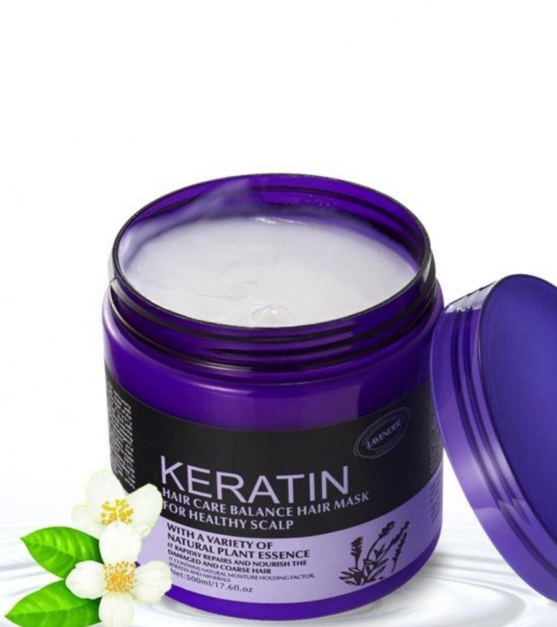 Keratin Lavender Hair Care Balance Hair Mask For Healthy Scalp 1000ml For Men And Women