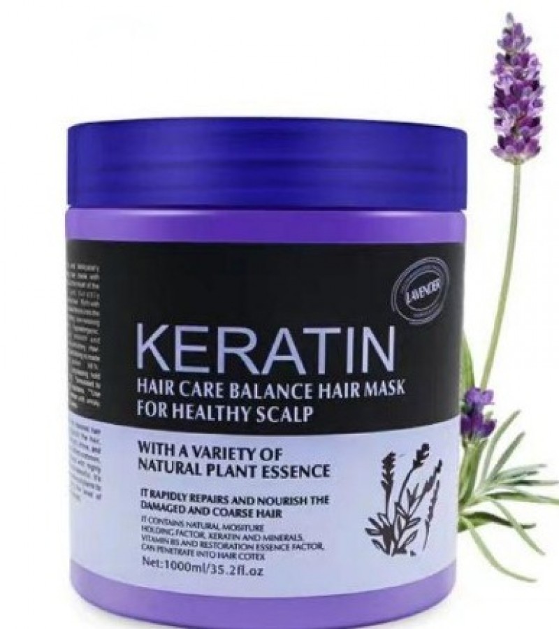 Keratin Lavender Hair Care Balance Hair Mask For Healthy Scalp 1000ml For Men And Women