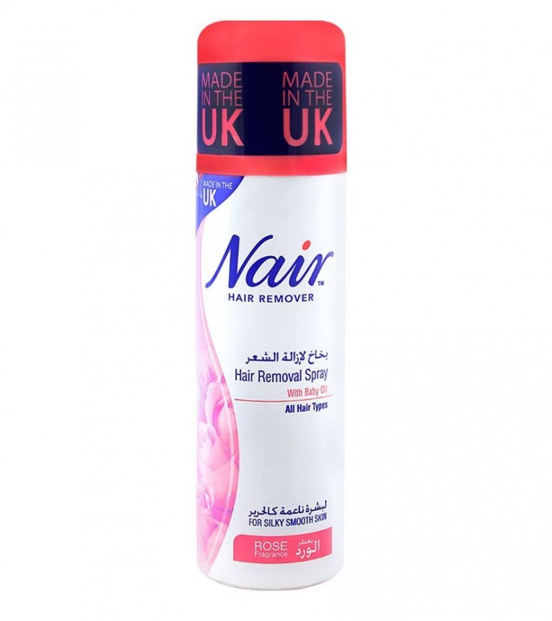 Nair Hair Remover (Hair Removal Spray With Rose Extract & Baby Oil (200 ML)