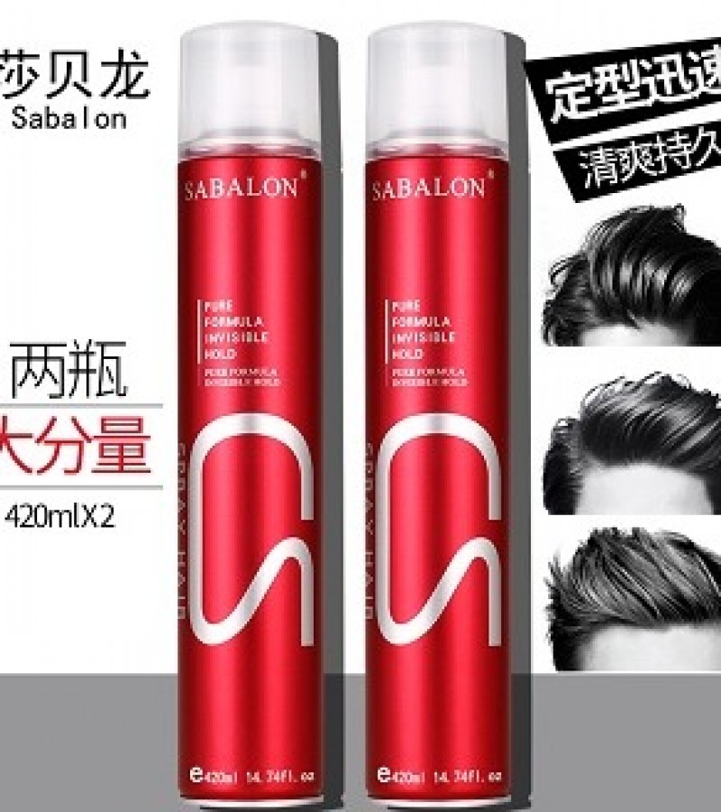 Pack of 2 Sabalon Hair Styling Spray For Men 420ml