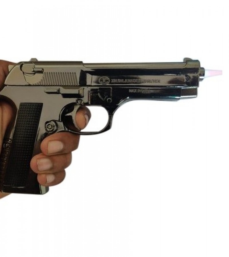 WBD 608 Pullback - Fully Metal Black Gun Lighter