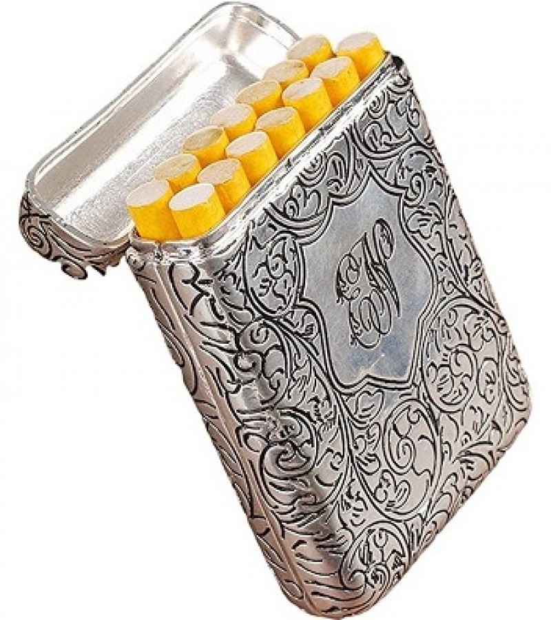 YUSUD Metal Cigarette Case, Vintage Cigarette Holder for Weed, Peaky Blinders Box for 16pcs