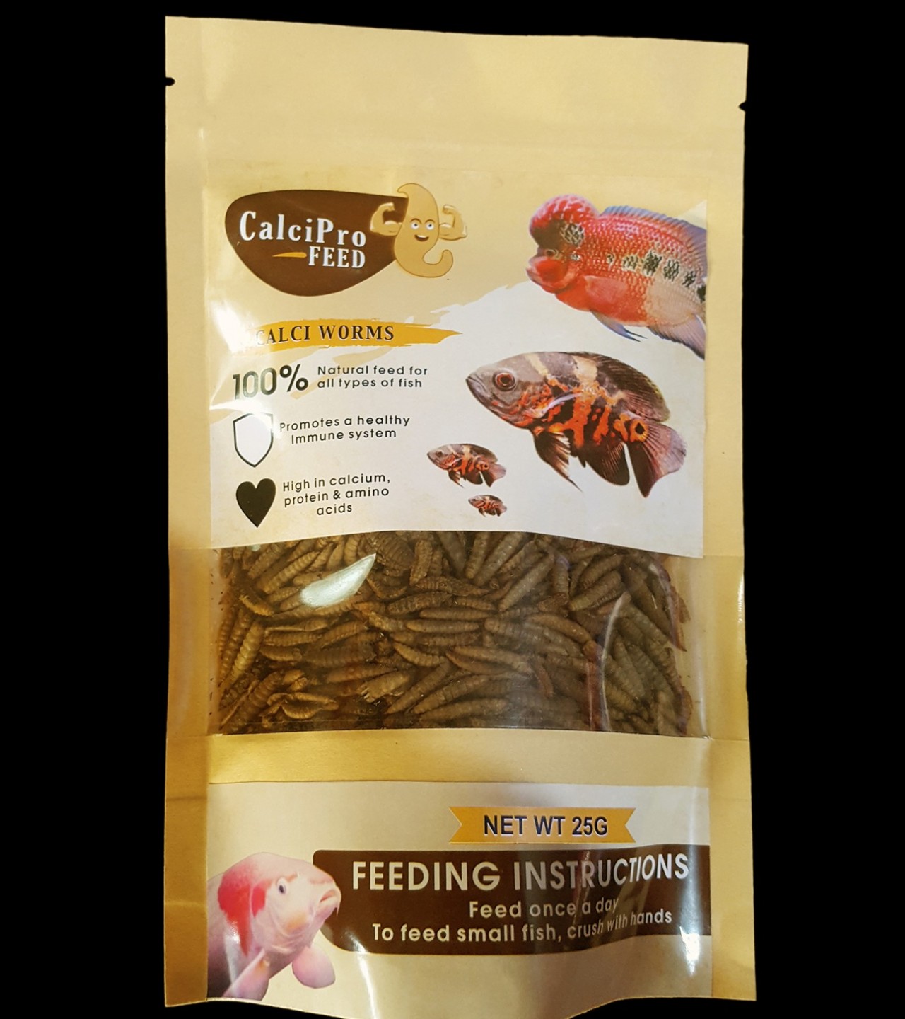 25g Freeze-Dried Calci Pro Mealworm Food Nutritious  Pet Reptiles Turtles Tropic