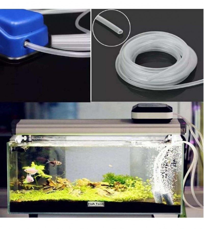 4 INCH BAR PACK (2 Stones + 10 Ft Pipe) Bubble Stone Aerator Aquarium Fish Tank Pump Mini Air Pump