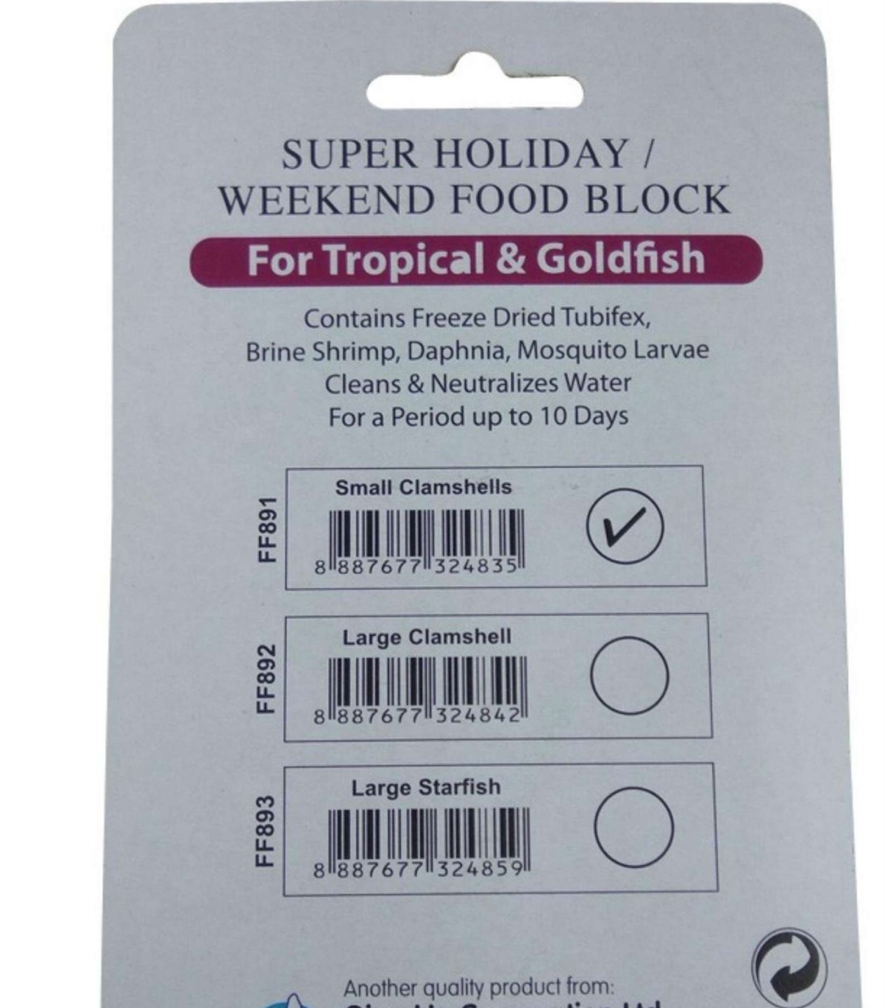 Ocean Free Weekend Fish Food For Tropical & Goldfish 10 Days